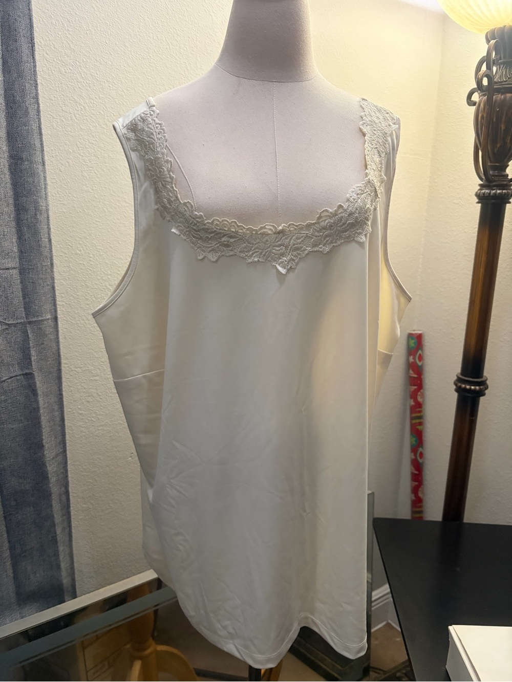 Catherines Ivory Lace-Trim Sleep Chemise Two additional colors